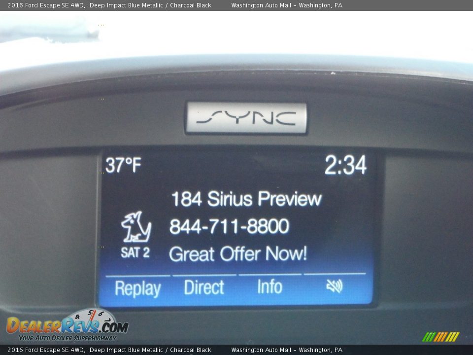 2016 Ford Escape SE 4WD Deep Impact Blue Metallic / Charcoal Black Photo #17