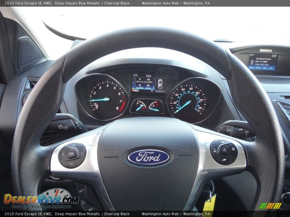2016 Ford Escape SE 4WD Deep Impact Blue Metallic / Charcoal Black Photo #21