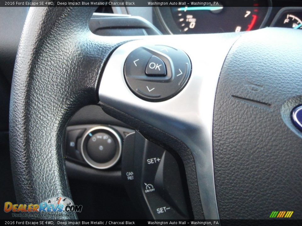 2016 Ford Escape SE 4WD Deep Impact Blue Metallic / Charcoal Black Photo #22