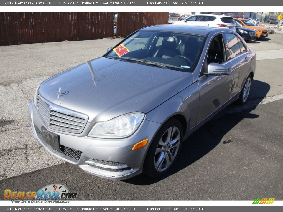 2012 Mercedes-Benz C 300 Luxury 4Matic Palladium Silver Metallic / Black Photo #1