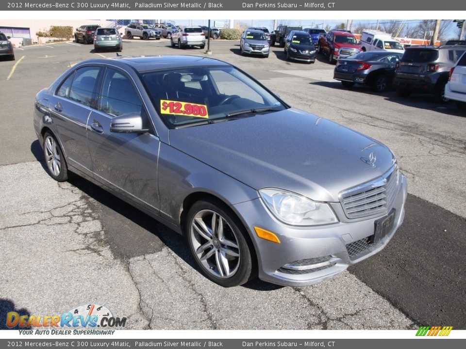 2012 Mercedes-Benz C 300 Luxury 4Matic Palladium Silver Metallic / Black Photo #3