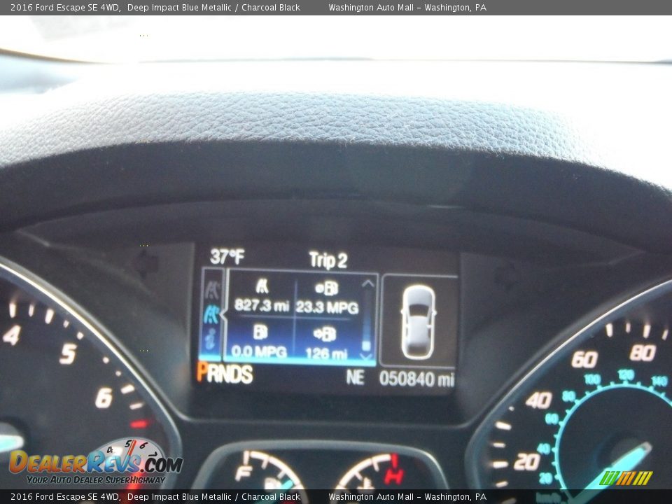 2016 Ford Escape SE 4WD Deep Impact Blue Metallic / Charcoal Black Photo #30