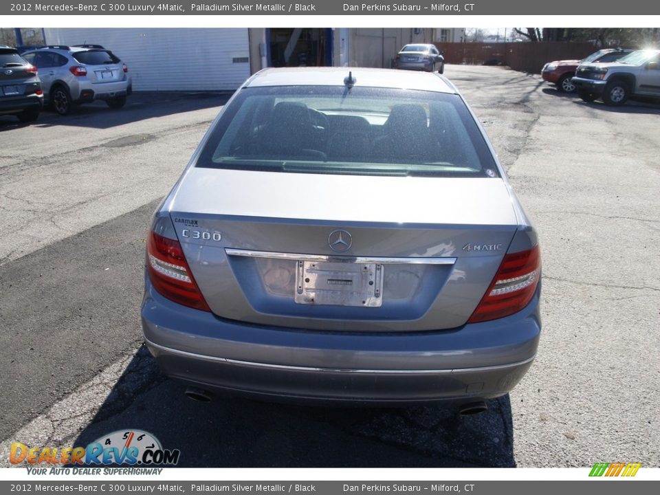 2012 Mercedes-Benz C 300 Luxury 4Matic Palladium Silver Metallic / Black Photo #6