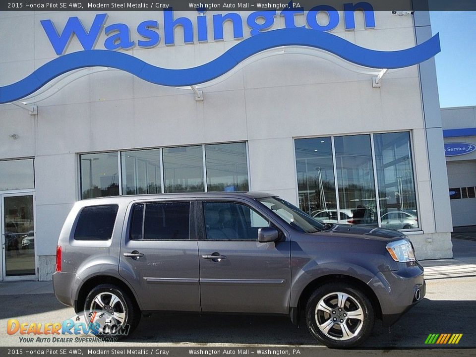 2015 Honda Pilot SE 4WD Modern Steel Metallic / Gray Photo #1