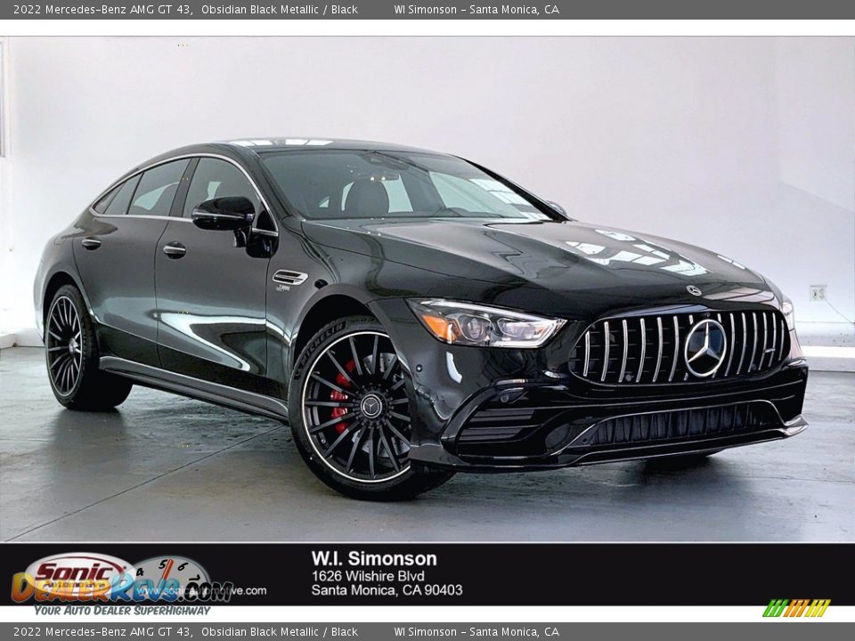 2022 Mercedes-Benz AMG GT 43 Obsidian Black Metallic / Black Photo #1