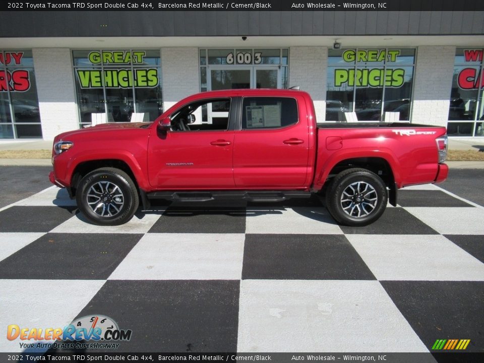 2022 Toyota Tacoma TRD Sport Double Cab 4x4 Barcelona Red Metallic / Cement/Black Photo #1