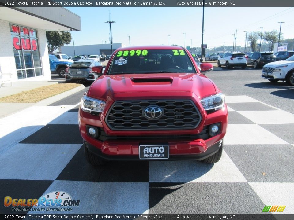 2022 Toyota Tacoma TRD Sport Double Cab 4x4 Barcelona Red Metallic / Cement/Black Photo #2