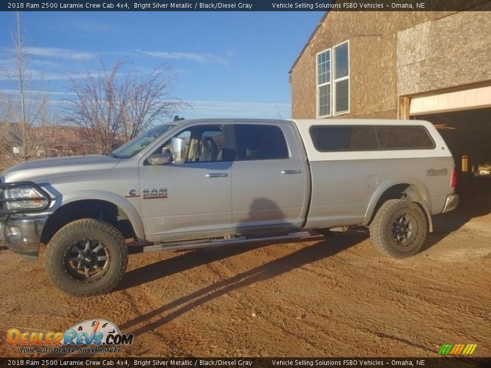 2018 Ram 2500 Laramie Crew Cab 4x4 Bright Silver Metallic / Black/Diesel Gray Photo #1