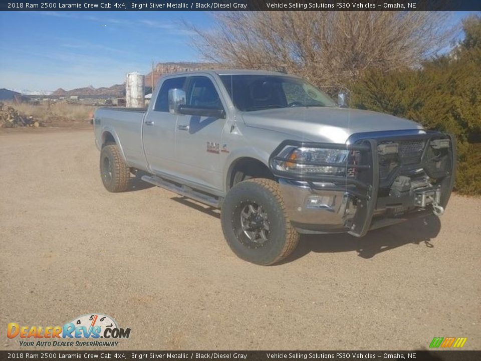 2018 Ram 2500 Laramie Crew Cab 4x4 Bright Silver Metallic / Black/Diesel Gray Photo #2