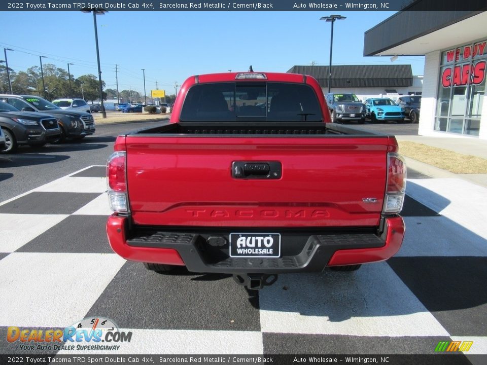 2022 Toyota Tacoma TRD Sport Double Cab 4x4 Barcelona Red Metallic / Cement/Black Photo #4
