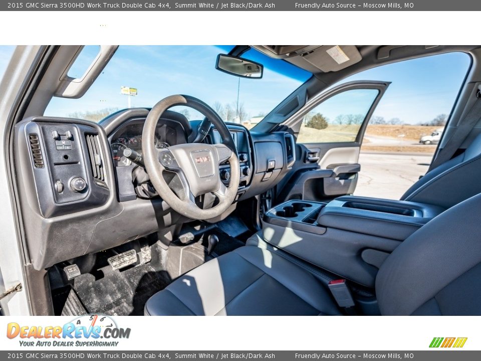 Jet Black/Dark Ash Interior - 2015 GMC Sierra 3500HD Work Truck Double Cab 4x4 Photo #19