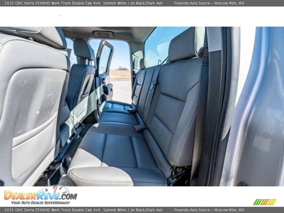 Rear Seat of 2015 GMC Sierra 3500HD Work Truck Double Cab 4x4 Photo #20