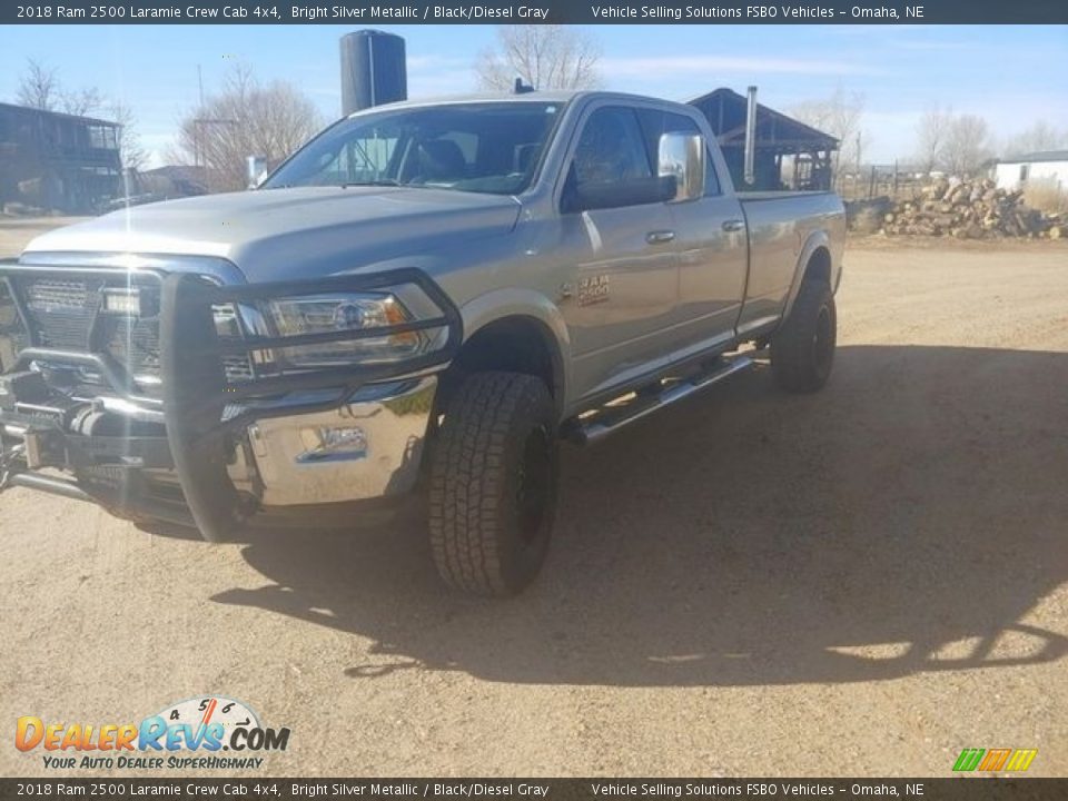 2018 Ram 2500 Laramie Crew Cab 4x4 Bright Silver Metallic / Black/Diesel Gray Photo #7