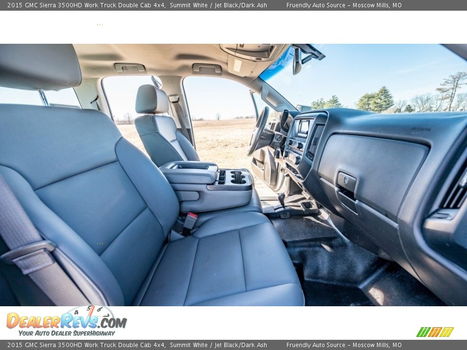 Front Seat of 2015 GMC Sierra 3500HD Work Truck Double Cab 4x4 Photo #24