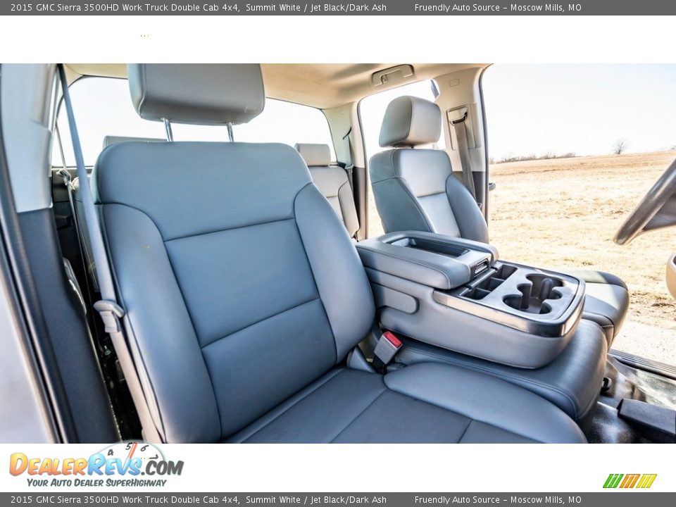 Front Seat of 2015 GMC Sierra 3500HD Work Truck Double Cab 4x4 Photo #25