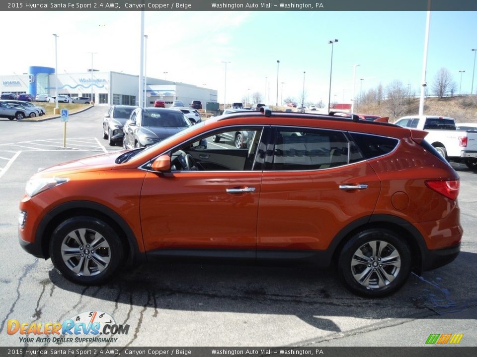 2015 Hyundai Santa Fe Sport 2.4 AWD Canyon Copper / Beige Photo #7