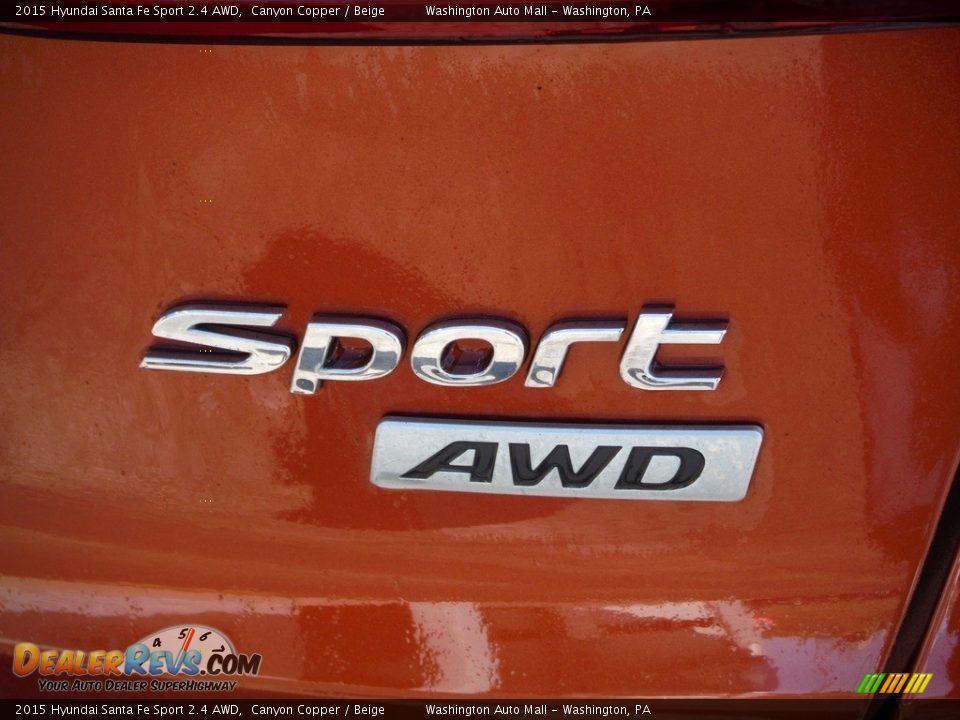 2015 Hyundai Santa Fe Sport 2.4 AWD Canyon Copper / Beige Photo #9