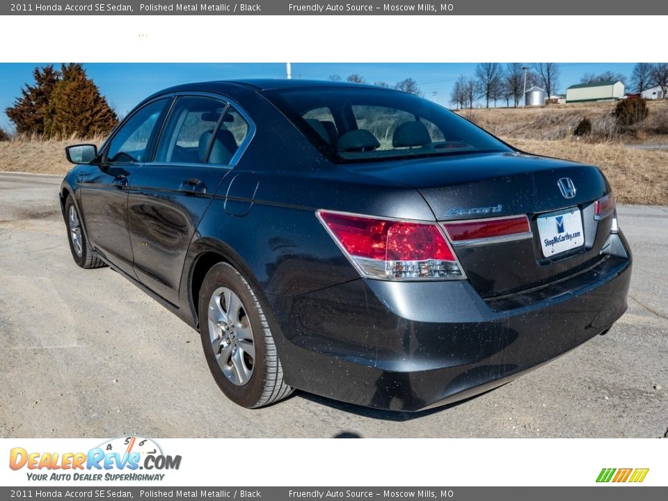 2011 Honda Accord SE Sedan Polished Metal Metallic / Black Photo #6