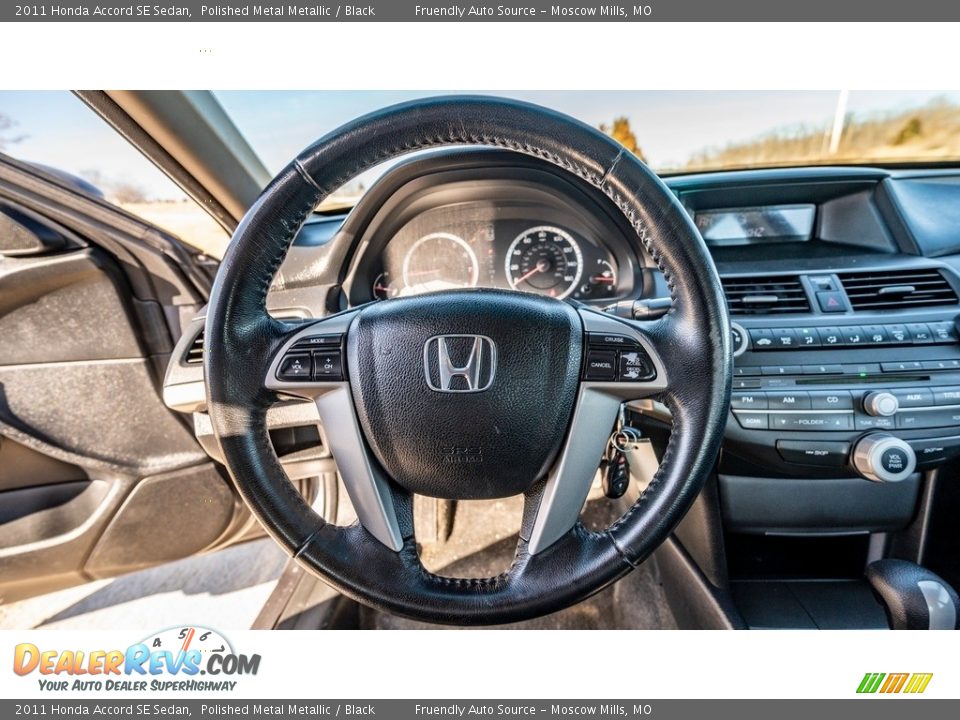 2011 Honda Accord SE Sedan Polished Metal Metallic / Black Photo #32