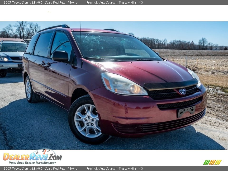 2005 Toyota Sienna LE AWD Salsa Red Pearl / Stone Photo #1