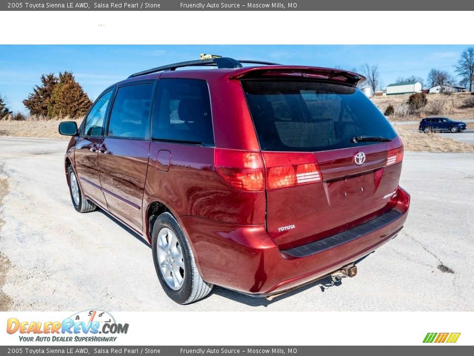 2005 Toyota Sienna LE AWD Salsa Red Pearl / Stone Photo #6
