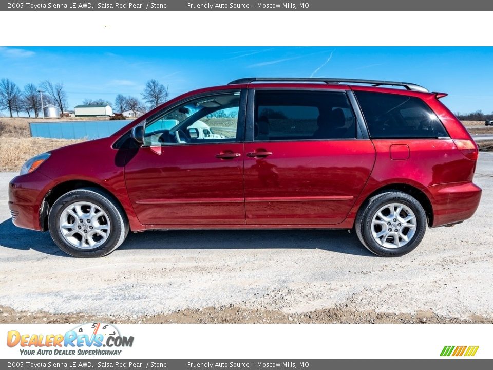 2005 Toyota Sienna LE AWD Salsa Red Pearl / Stone Photo #7