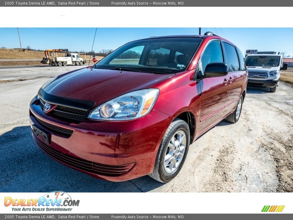 2005 Toyota Sienna LE AWD Salsa Red Pearl / Stone Photo #8