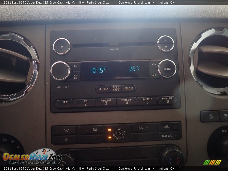 2011 Ford F250 Super Duty XLT Crew Cab 4x4 Vermillion Red / Steel Gray Photo #13