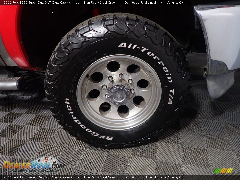 2011 Ford F250 Super Duty XLT Crew Cab 4x4 Vermillion Red / Steel Gray Photo #14