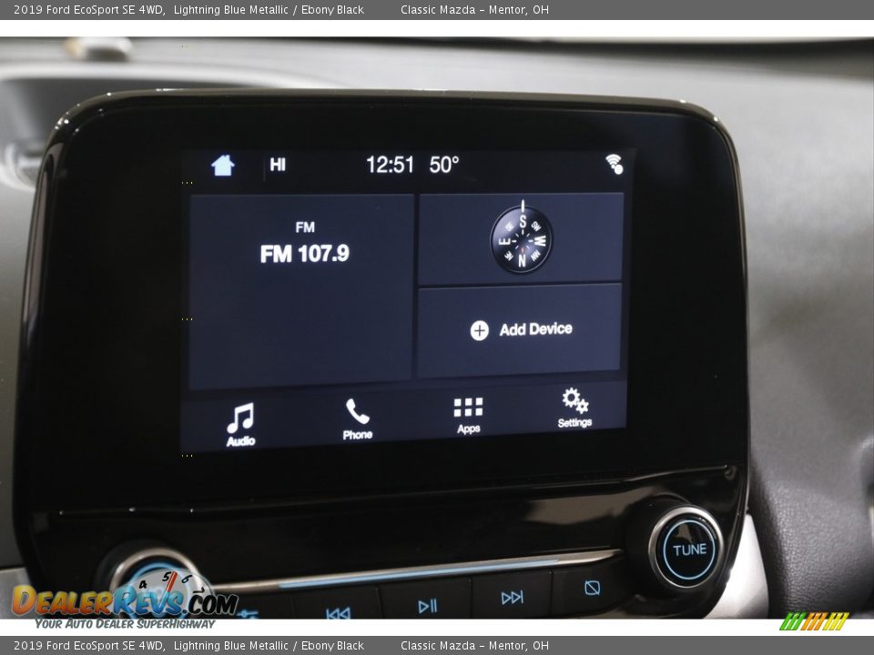 2019 Ford EcoSport SE 4WD Lightning Blue Metallic / Ebony Black Photo #10