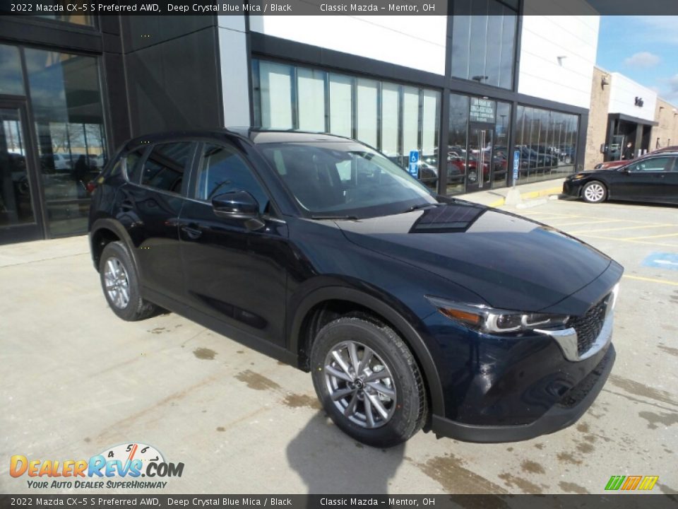 2022 Mazda CX-5 S Preferred AWD Deep Crystal Blue Mica / Black Photo #1