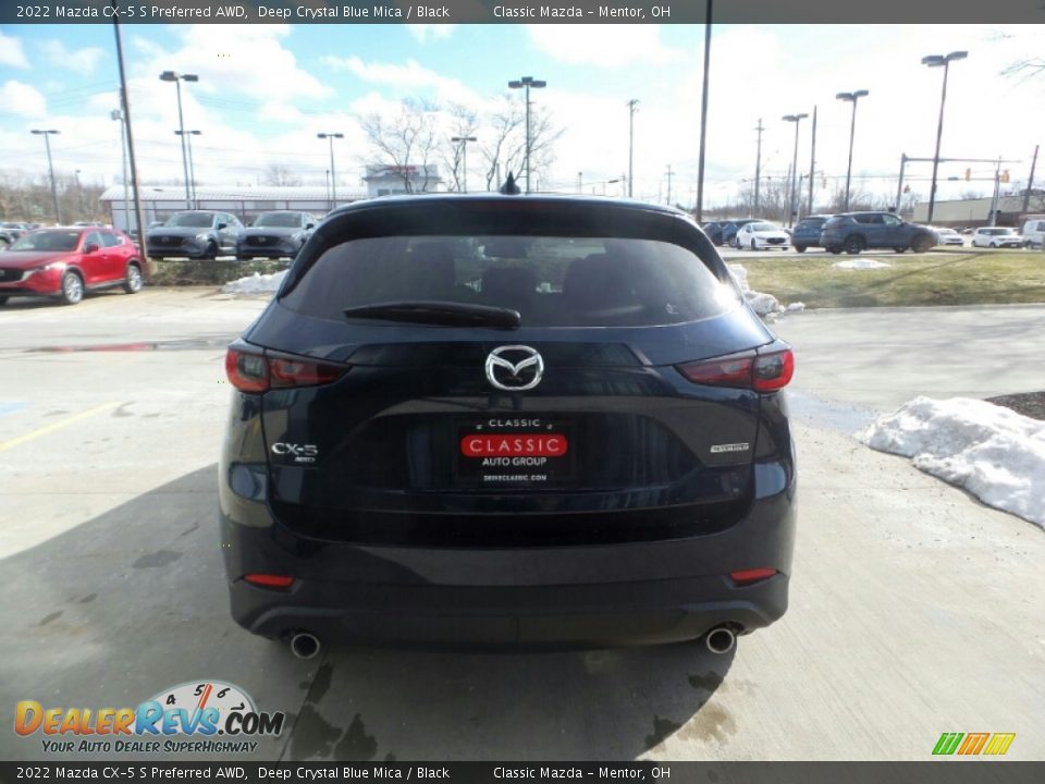 2022 Mazda CX-5 S Preferred AWD Deep Crystal Blue Mica / Black Photo #5