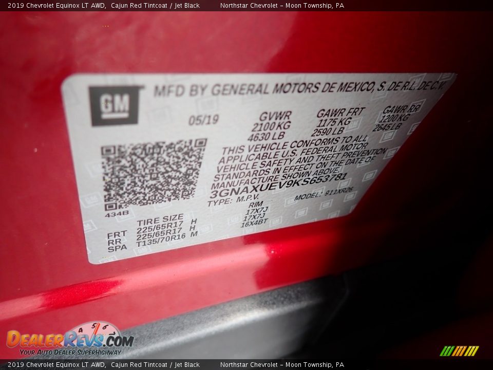 2019 Chevrolet Equinox LT AWD Cajun Red Tintcoat / Jet Black Photo #28