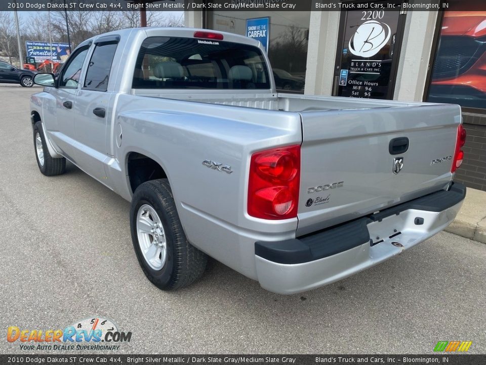 2010 Dodge Dakota ST Crew Cab 4x4 Bright Silver Metallic / Dark Slate Gray/Medium Slate Gray Photo #7