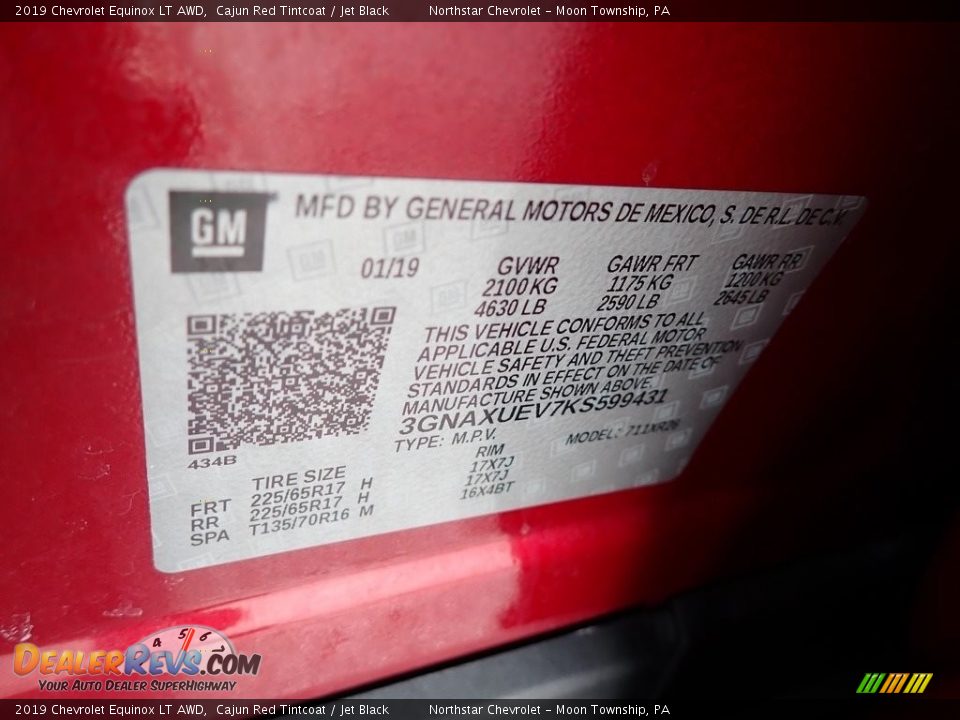 2019 Chevrolet Equinox LT AWD Cajun Red Tintcoat / Jet Black Photo #28