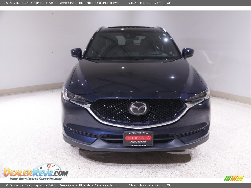 2019 Mazda CX-5 Signature AWD Deep Crystal Blue Mica / Caturra Brown Photo #2