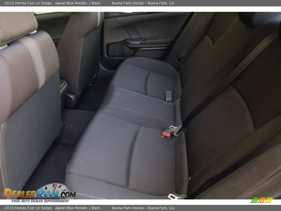 2019 Honda Civic LX Sedan Agean Blue Metallic / Black Photo #4