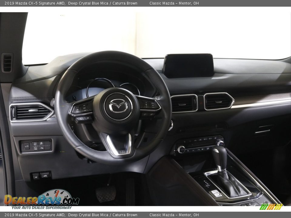 2019 Mazda CX-5 Signature AWD Deep Crystal Blue Mica / Caturra Brown Photo #6