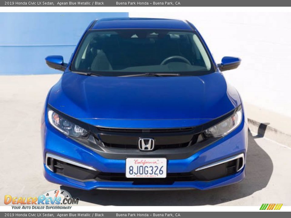 2019 Honda Civic LX Sedan Agean Blue Metallic / Black Photo #7