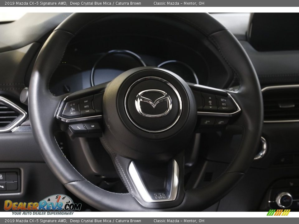 2019 Mazda CX-5 Signature AWD Deep Crystal Blue Mica / Caturra Brown Photo #7
