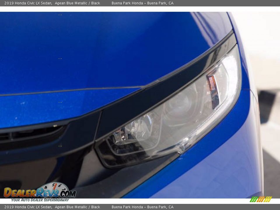 2019 Honda Civic LX Sedan Agean Blue Metallic / Black Photo #9