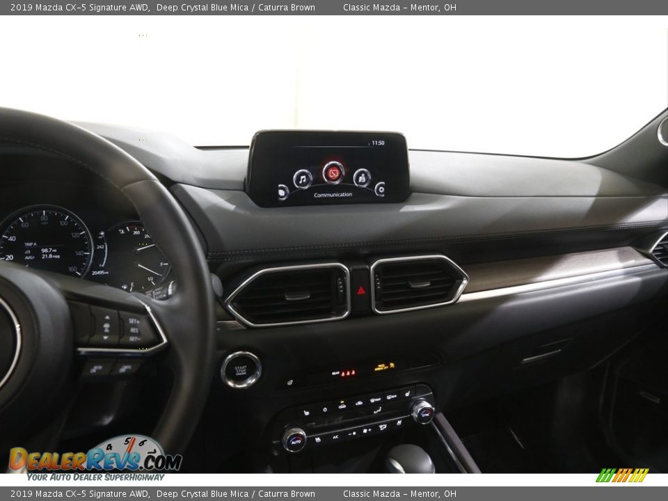2019 Mazda CX-5 Signature AWD Deep Crystal Blue Mica / Caturra Brown Photo #9