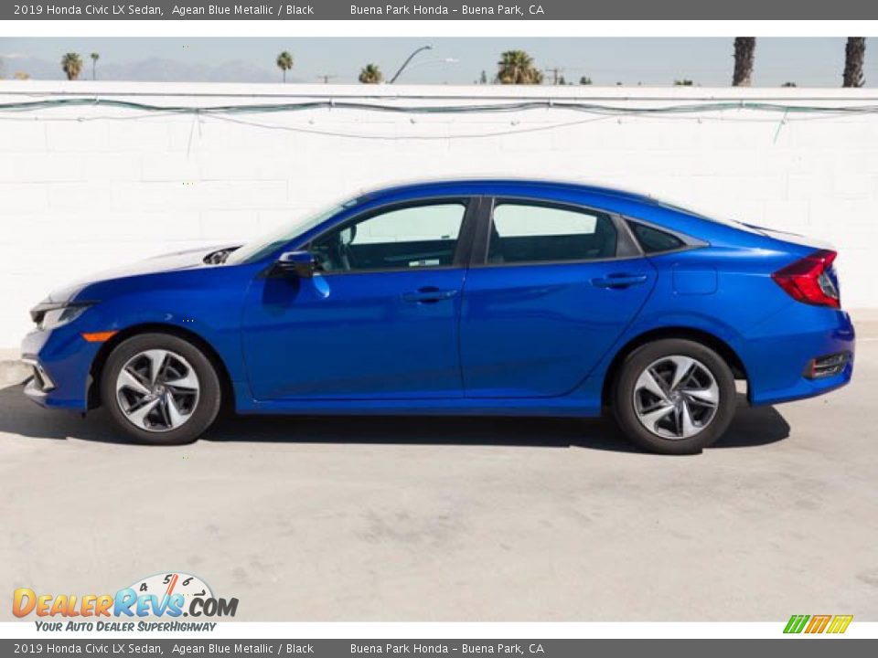 2019 Honda Civic LX Sedan Agean Blue Metallic / Black Photo #10