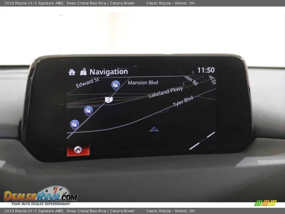 2019 Mazda CX-5 Signature AWD Deep Crystal Blue Mica / Caturra Brown Photo #10