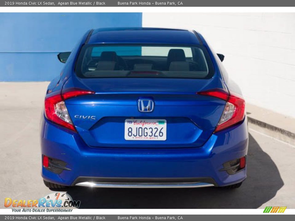 2019 Honda Civic LX Sedan Agean Blue Metallic / Black Photo #11