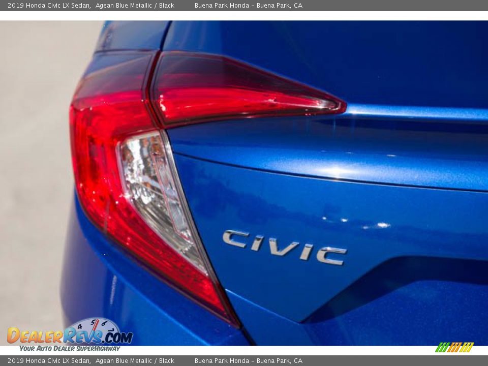2019 Honda Civic LX Sedan Agean Blue Metallic / Black Photo #12