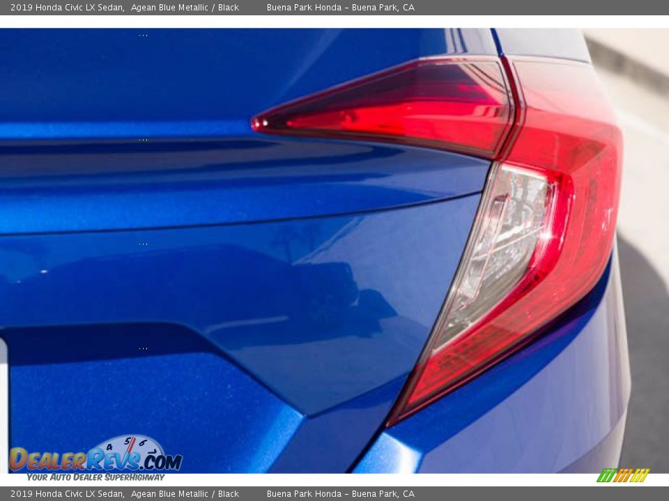 2019 Honda Civic LX Sedan Agean Blue Metallic / Black Photo #13