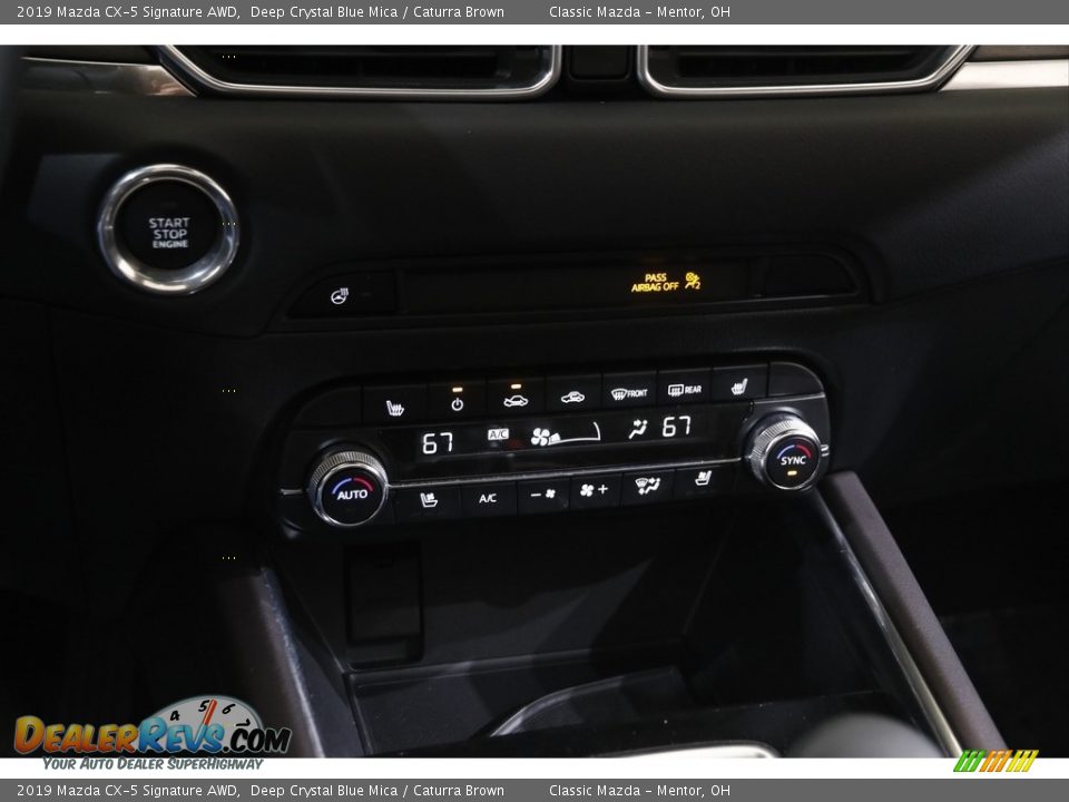 2019 Mazda CX-5 Signature AWD Deep Crystal Blue Mica / Caturra Brown Photo #13