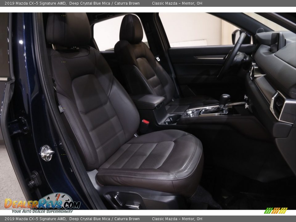 2019 Mazda CX-5 Signature AWD Deep Crystal Blue Mica / Caturra Brown Photo #15