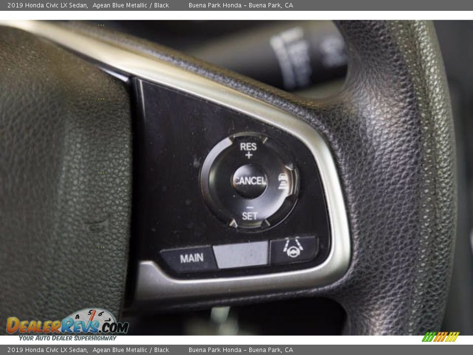 2019 Honda Civic LX Sedan Agean Blue Metallic / Black Photo #17